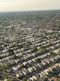 an aerial view of a residential neighborhood