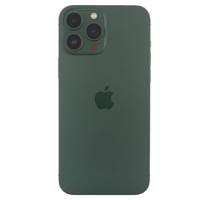 the back of an apple iphone 11 pro in dark green